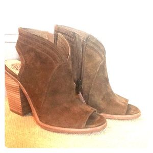 Vince Camuto peep toe booties